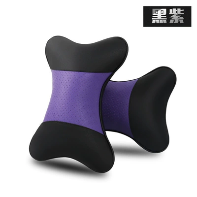 Headrest, interior accessories a pair of - a-pair-of-patchwork-headrests-black-and-purple
