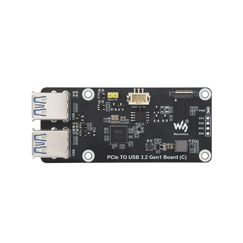 Плата расширения Raspberry Pi 5 PCIe на USB 3.0 4-порт USB 3.2 5 Гбит/с без драйверов Plug and Play