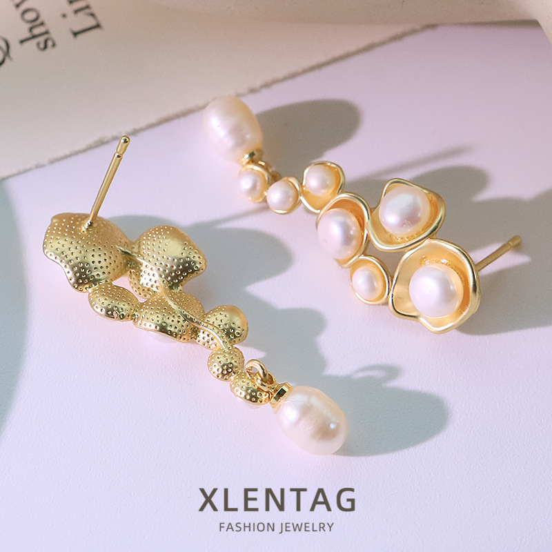 Pendientes de perlas, pendientes de perlas de alto nivel, pendientes de perlas coreanos retro largos, joyas de perlas verdaderas al por mayor, naturales