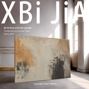 Bj.Paint "Mental Recitation" Original Pure Hand-Painted Oil Painting Wabi-Sabi Style Living Room Abstract Handmade Decorative Painting Texture Painting