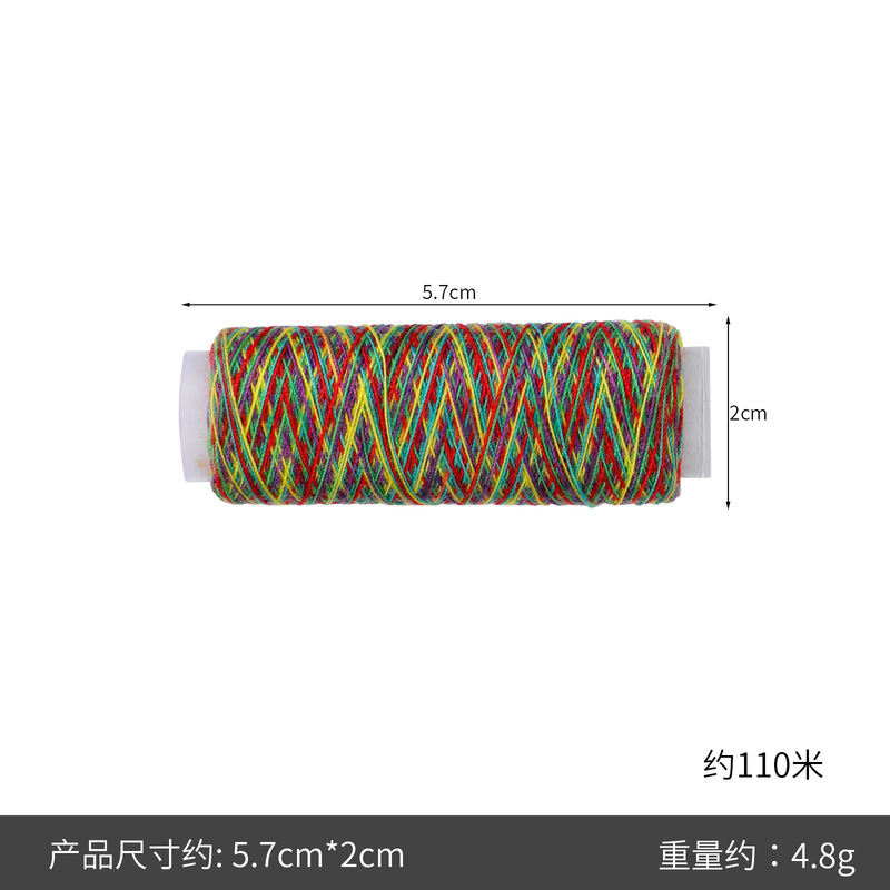 402七彩缝纫线 彩虹线 渐变线 宝塔线 服装辅料|undefined