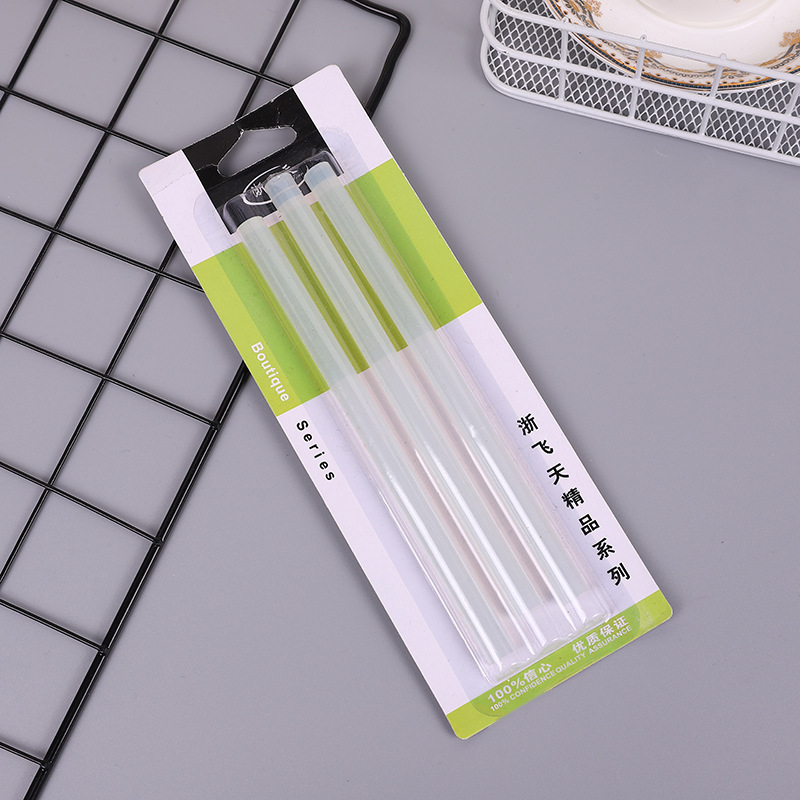 厂家直销卡装三根热熔胶棒手工高粘度18*1.1mm热熔胶棒热熔胶批发