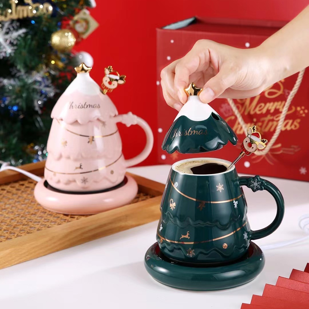 Navidad cálida taza cálida regalo de alto valor creativo de marca taza doméstica red taza de regalo set de taza de café
