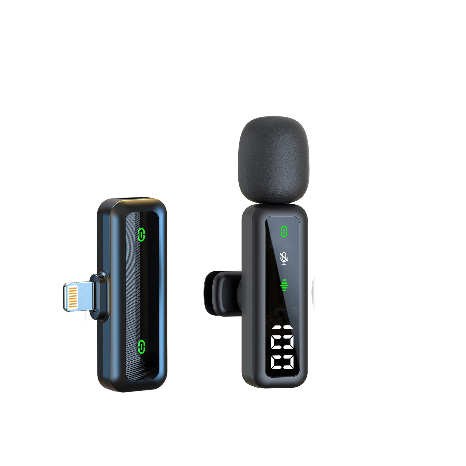 Micrófono inalámbrico de solapa para transmisión en vivo