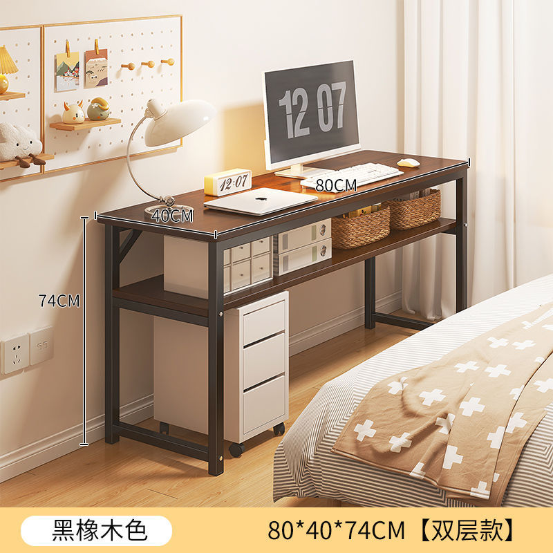 Escritorio de computadora, dormitorio de escritorio, escritorio de oficina en el hogar, escritorio largo, apartamento pequeño, estrecho contra la pared, escritorio de estudiante, estudio