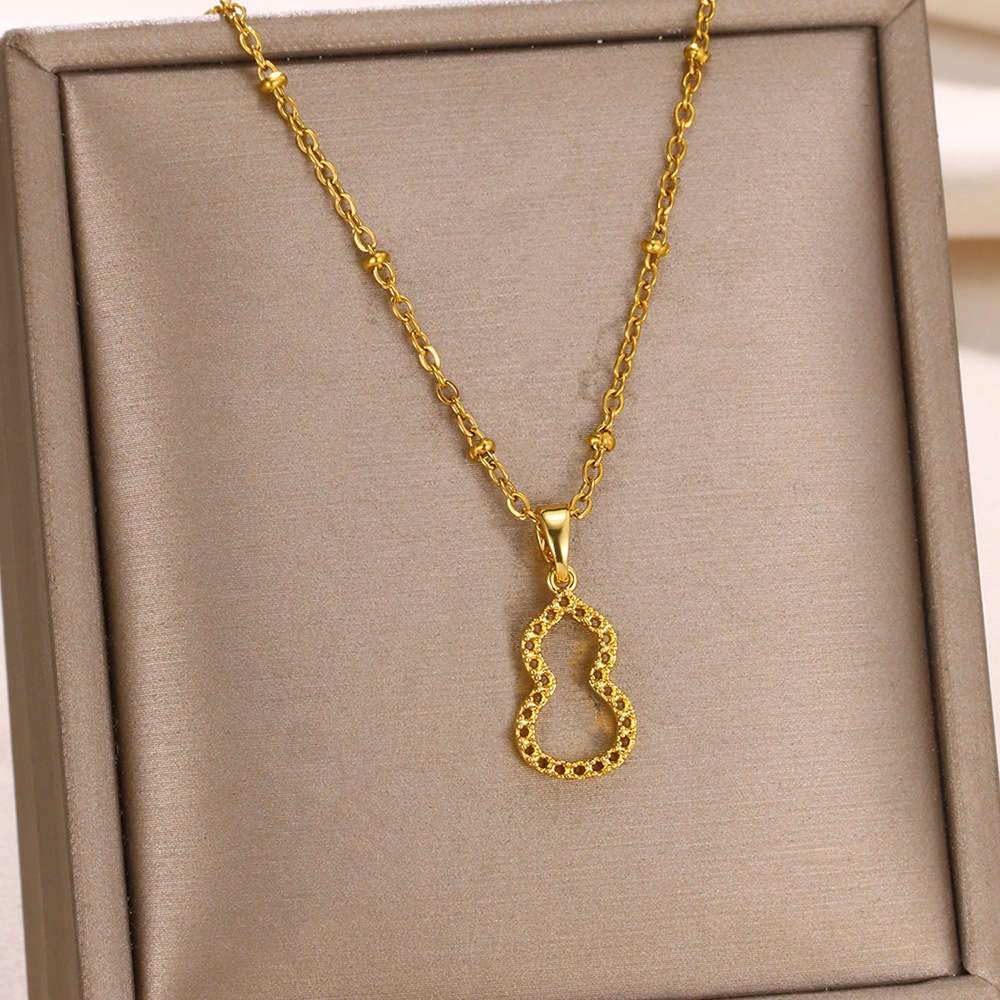 Joyería Al Por Mayor Dulce Estilo Simple Forma De Corazón Nudo De Lazo Acero Inoxidable 304 Cobre Collar Colgante Cadena Portacables display picture 5