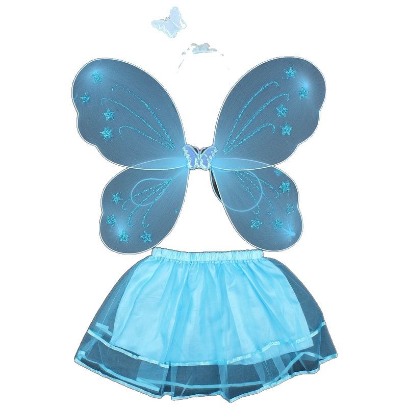 Halloween mascarada fiesta infantil falda de baile mariposa alas de hadas elfo cosplay accesorios