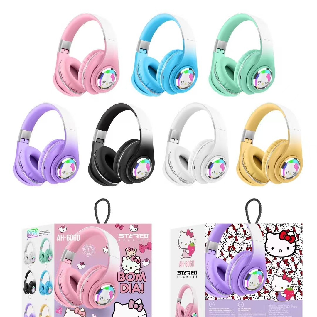 Nuevos productos de la cápsula espacial Kitty cuidadosa dibujos animados auriculares Bluetooth auriculares de música estéreo