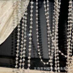 Diyチェーン4mm 6mm三角水晶古風ヘアピンフリンジ材料メッキ保色眼鏡チェーンスカーフ