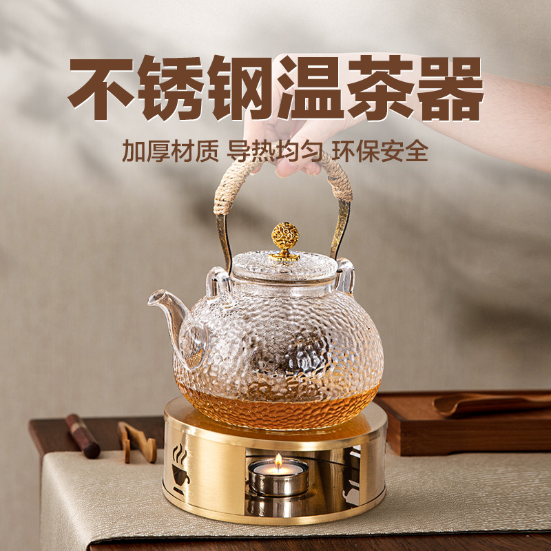 invierno especial té alcohol horno de té calentamiento base de acero inoxidable calentador de té preservación de la salud tetera de té para cocinar aislamiento térmico doméstico
