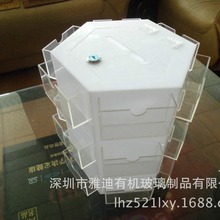 深圳雅迪有机玻璃制品，亚克力盒子，透明盒募捐箱，请赐名片盒