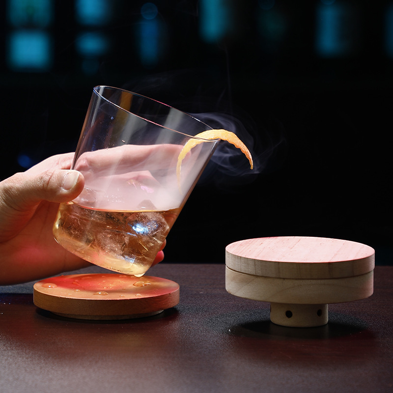 木制カクテルスモーク器木制スモーク器调酒カクテルスモークセットウイスキースモークセット|undefined