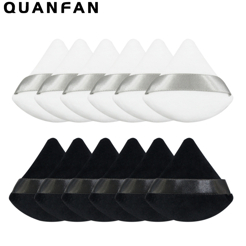 Triángulo seco puff fibra de comercio exterior de cristal de algodón delicado maquillaje belleza maquillaje herramientas puff transfronteriza caliente