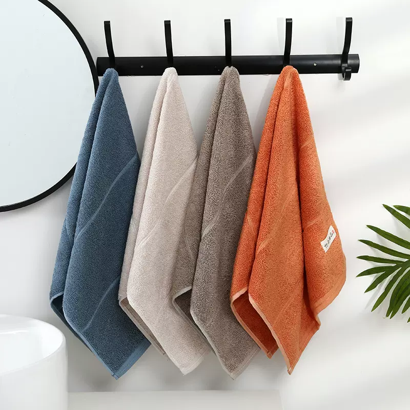 严选竹纤维绣标毛巾批发成人加厚吸水情侣擦脸巾柔软面巾现货代发