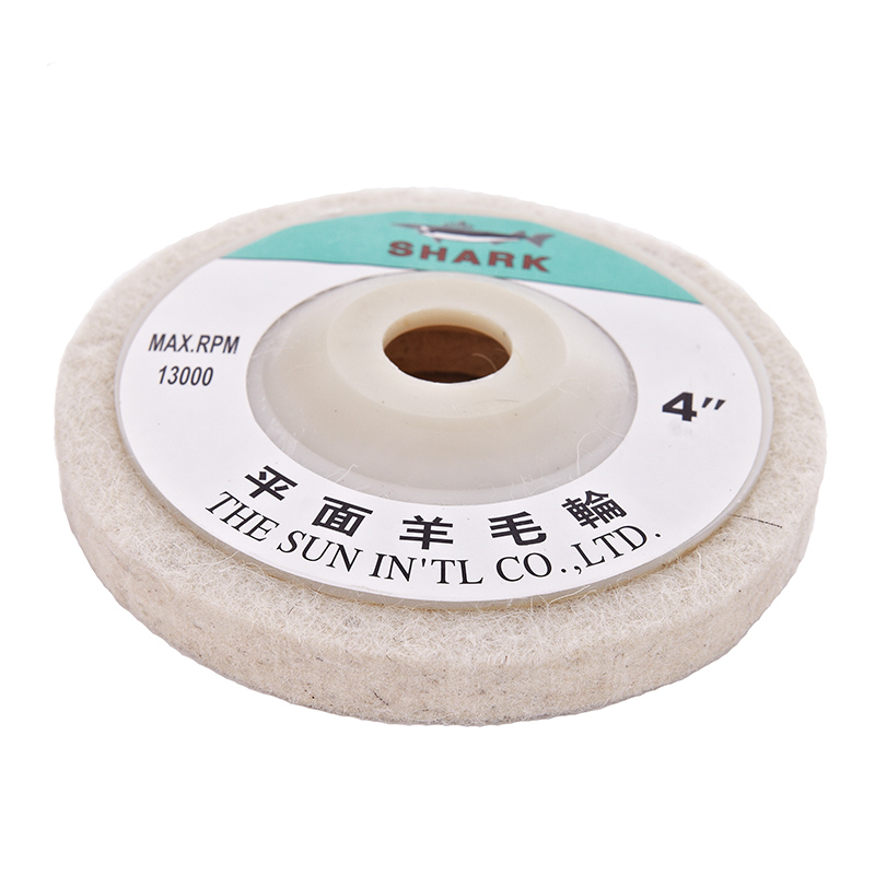 Rueda de lana espejo rueda de pulido de jade metal acero inoxidable hoja de pulido molino de ángulo pulido rueda de fieltro de madera 100