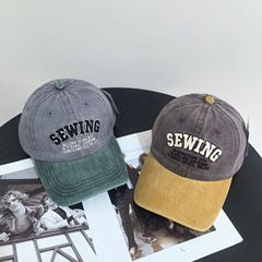 韓国スタイルの多用途ひさしキャップ洗浄レトロ刺繍古い日よけ帽子カジュアル日焼け止め野球帽男性と女性のトレンディなブランド