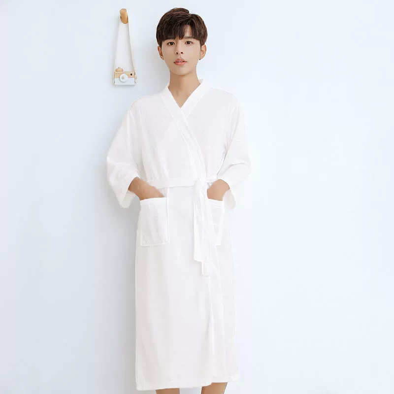 Long autumn thin bathrobe for beloved, summer pijama, plus size