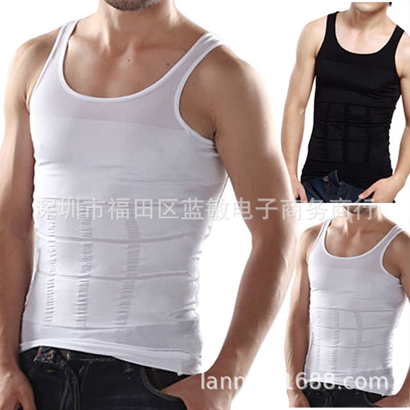 Cross-Border TV Foreign Trade men's body-shaping vest lift corset slim body corset waist tummy tight thin underwear