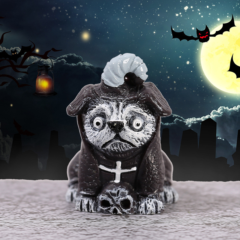 微景観多肉小置物新作魔法猫可愛いかぼちゃかぼちゃキーホルダーハロウィン置物|undefined