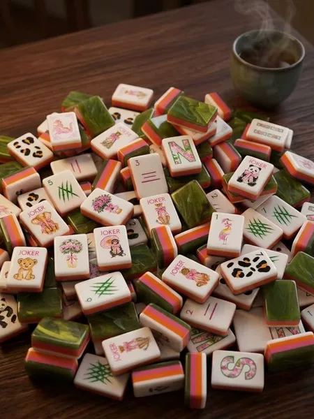 (In stock) Direct from the manufacturer: American-style mahjong-themed acrylic mahjong tile set, 160 pieces