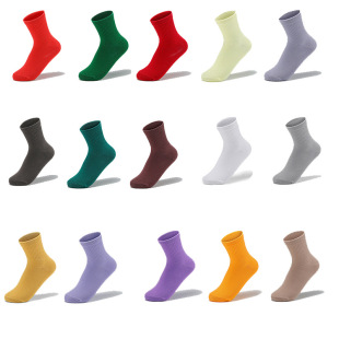 Socks winter men's and women's socks mid-tube sports multi-color mid-tube socks short socks autumn