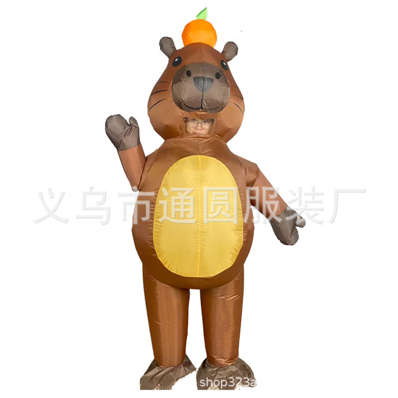 Festival transfronterizo estilo caliente zorro ratón muñeca de dibujos animados accesorios de actividades para padres e hijos actuación infantil ropa inflable