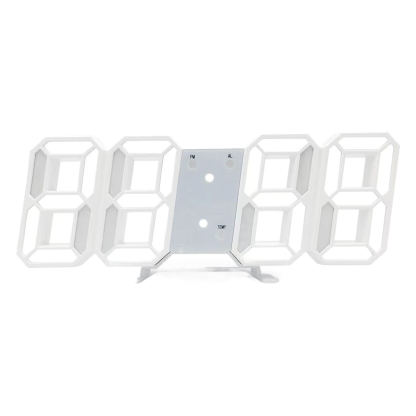 Large 3D Digital Alarm Clock, Luminous Wall Clock, Minimalist Desktop Clock, Wall Clock for Living Room with a High-End Feel