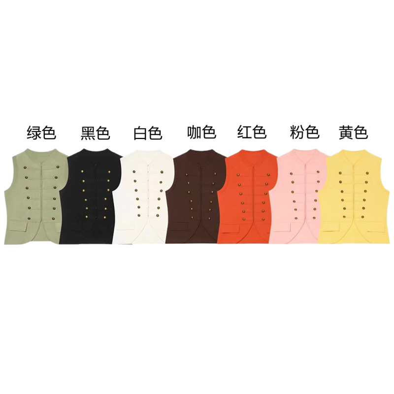 UNIZERA Women's 2026 Summer New Arrival Sleeveless Round Neck Casual Knitted Vest with Rope Knot 5536030
