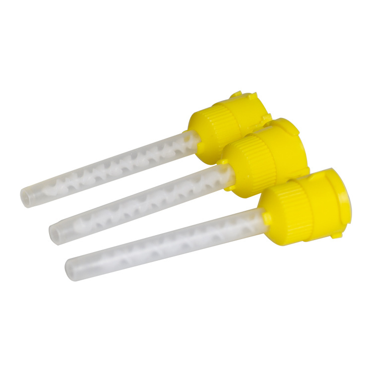 Materiales dentales: cabezal mezclador desechable de silicona, cabezal agitador de caucho, cabezal de transferencia de material ligero, portátil para el cuidado de las encías