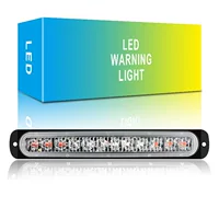 Длинный фонарь фургона длинная ультратонкая боковая вспышка 12LED строба сигнальная лампа 12-24V