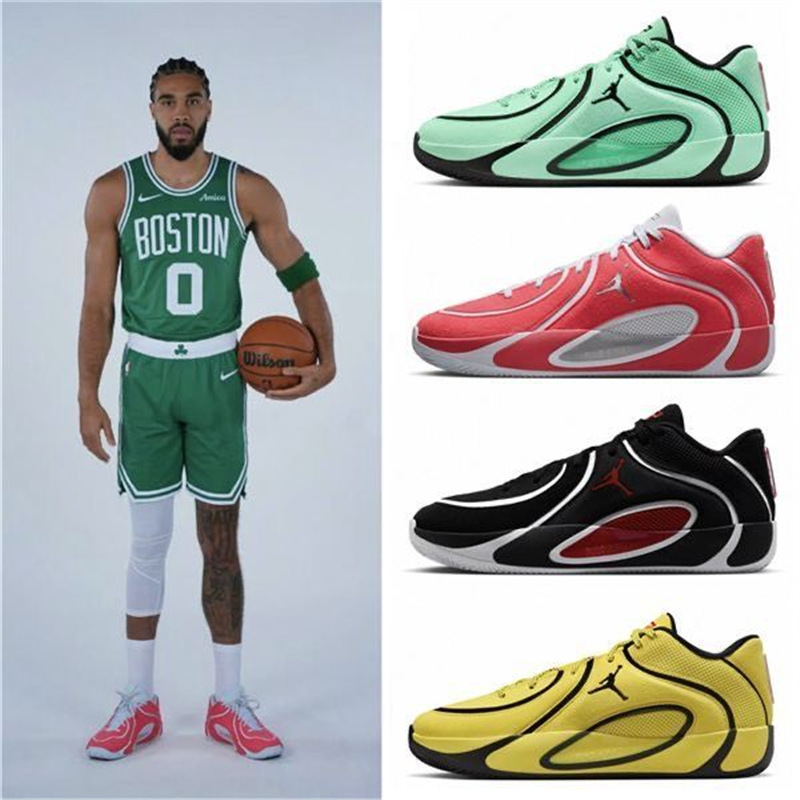 2025 New Tatum 4 Basketball Shoes, Lightweight Air-Cushioned Low-Top Anti-Slip Wear-Resistant Shock-Absorbing Practical Basketball Shoes