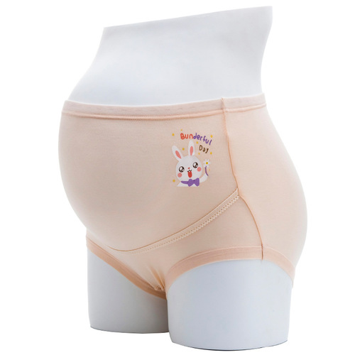 Newborn Print Maternity Underwear for Women High-waist 100% Cotton Thigh Breathable Thin Model Pregnant Period Adjustable Modal