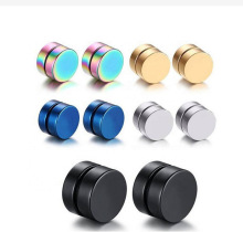 不锈钢磁铁耳夹 钛钢男士耳钉无耳洞 耳钉男士磁铁耳环