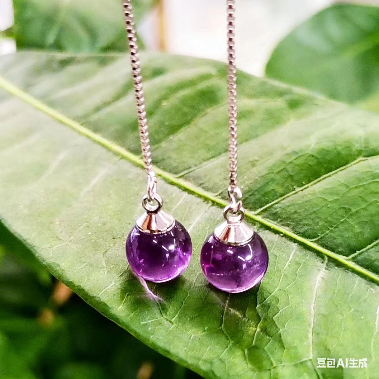 Natural Uruguayan Amethyst Long Tassel Earrings with a Super Fairy-Like Vibe, Foreign Trade Earrings and Jewelry Wholesale