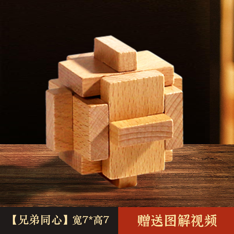 Luban Lock Kongming Lock Juego completo de bloques de construcción de espiga y espiga Juguetes educativos para niños de 8-12 años de edad, quema de cerebro intelectual 10