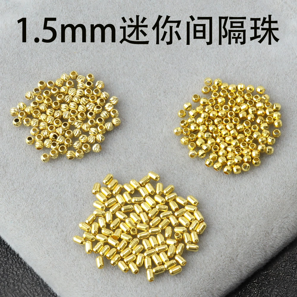 Мини-разделительные бусины из золота 18 карат, лазерные бусины, партия цветочных бусин, бусины с поверхностью из перламутра, маленькие золотые бусины, свободные бусины, аксессуары для браслетов «сделай сам»