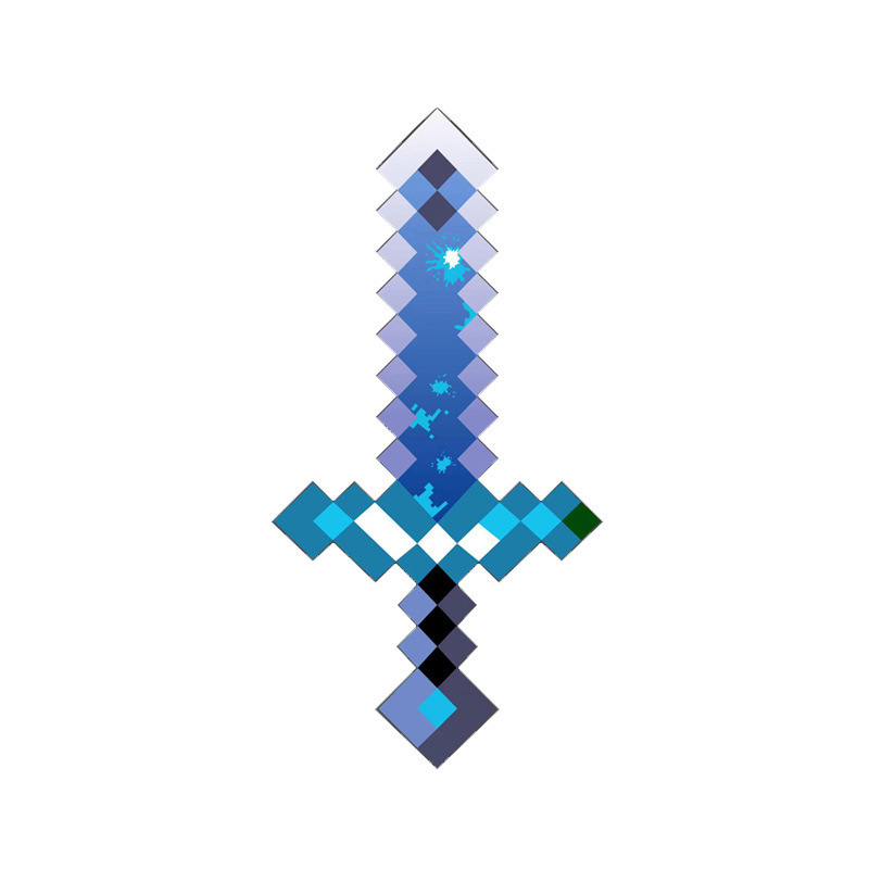 Minecraft 周辺機器泡おもちゃ剣原稿ゲームレンガ石剣武器ピクセルモデル|undefined