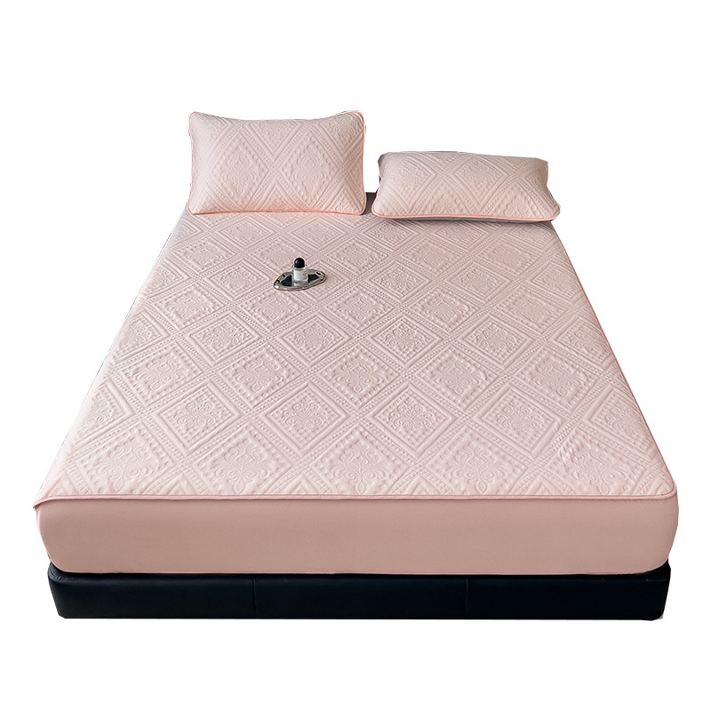 Cama de algodón intercalada una sola pieza 2025 nueva cubierta de cama cubierta de polvo cubierta de colchón antideslizante cubierta protectora Simmons cubierta protectora