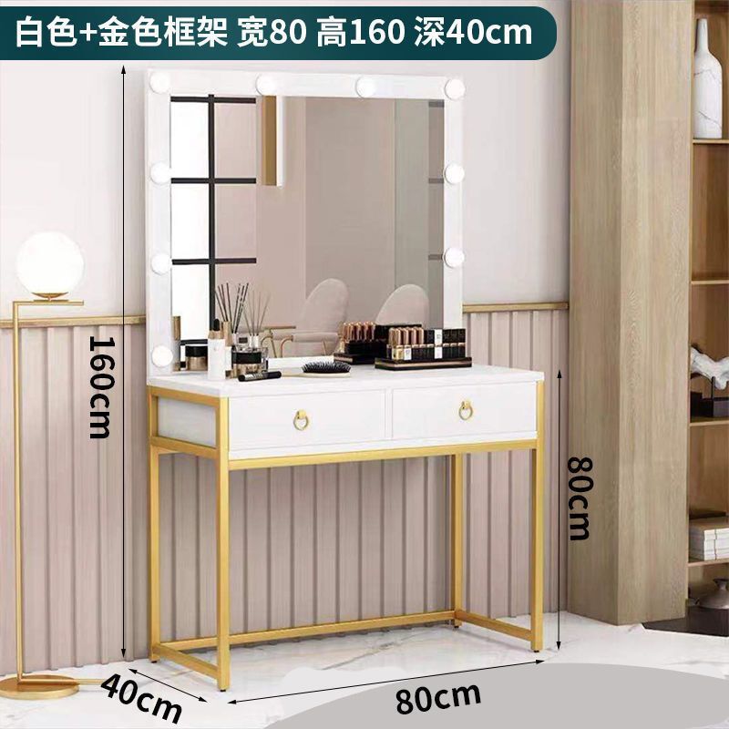 网红影楼化妆台带灯彩妆婚纱店梳妆台一体院化妆桌化妆师专用|undefined
