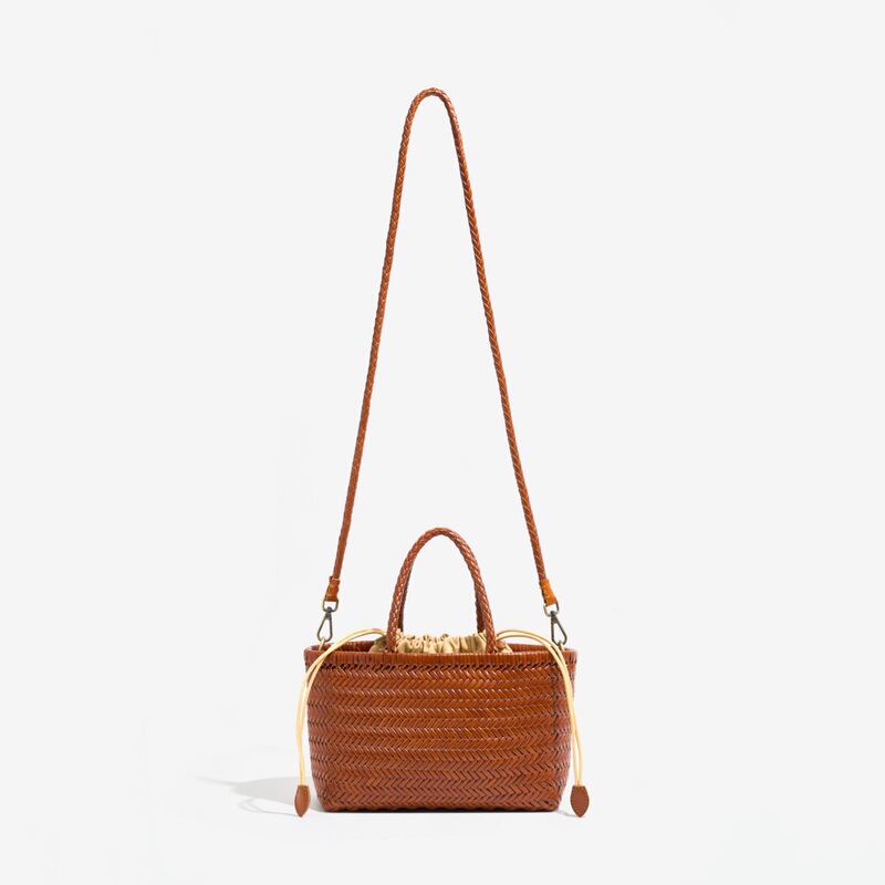 Hand-Woven Bag, Genuine Leather Handbag, French Retro Basket Bag, Cowhide Shoulder Crossbody Bag, Women's Cross-Border Hot Item Hand-Woven Bag, Genuine Leather Handbag, French Retro Basket Bag, Cowhide Shoulder Crossbody Bag, Women's Cross-Border Hot Item