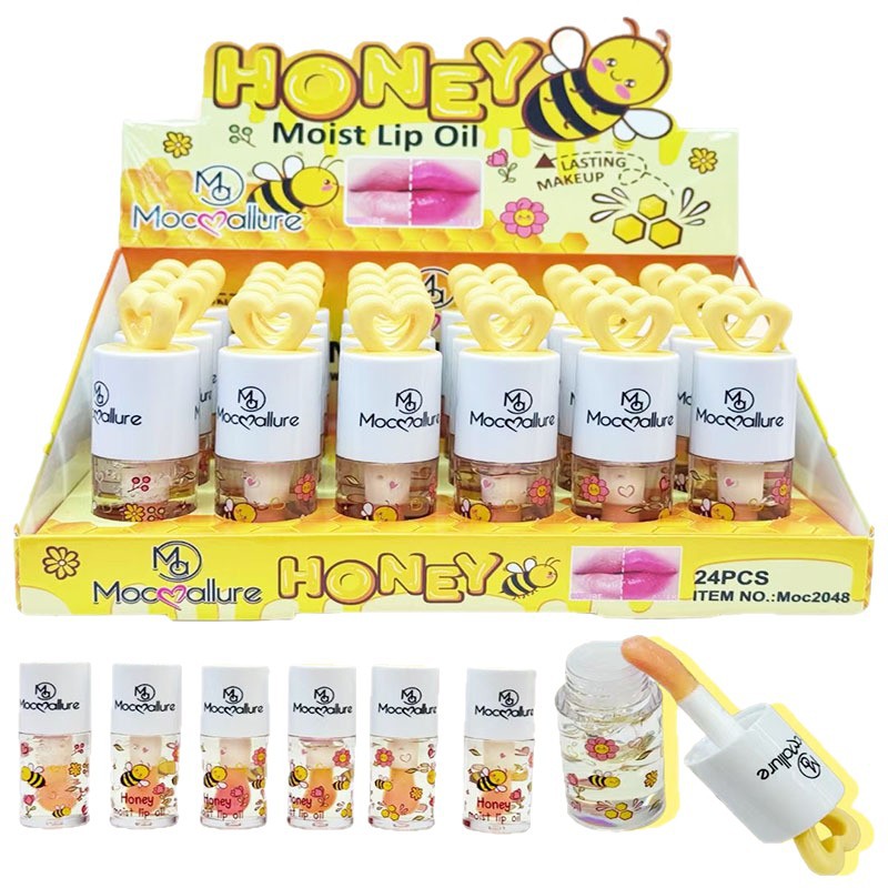 Mocoallure nuevo comercio exterior transfronterizo amor miel esmalte de labios hidratante e hidratante lindo brillo de labios de dibujos animados spot