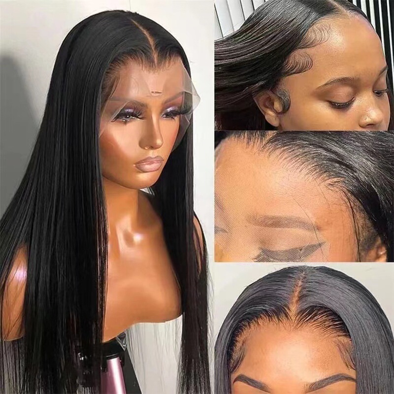 European and American Style Lace Front Wigs, Long Straight Hair with Middle Parting, Synthetic Fiber Wigs, Multiple Colors Available, Direct Sales European and American Style Lace Front Wigs, Long Straight Hair with Middle Parting, Synthetic Fiber Wigs, Multiple Colors Available, Direct Sales