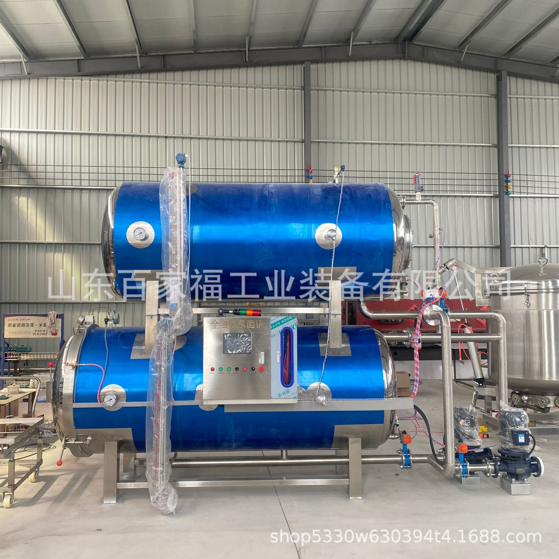 老干妈猪肉酱杀菌锅全自动袋装鱼灭菌设备全自动卧式水浴式杀菌釜