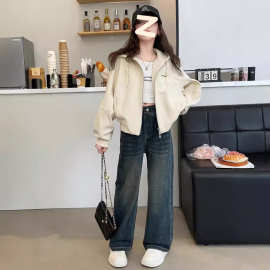 女童卫衣外套春秋2024新款大童儿童洋气时髦秋装衣服女孩秋季上衣