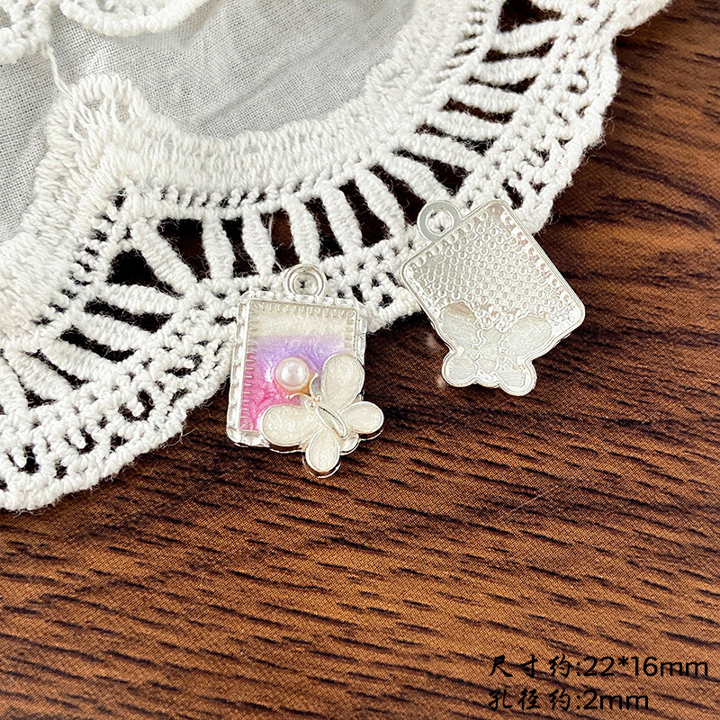 ハイエンドのレトロなフランスのモネの庭の油絵花蝶ペンダント diy ネックレスブレスレット耳ジュエリーアクセサリー|undefined