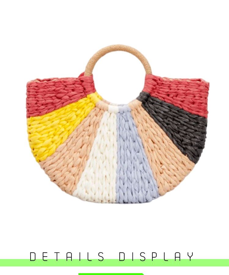 Vacation Stripe Oval Open Handbag display picture 1