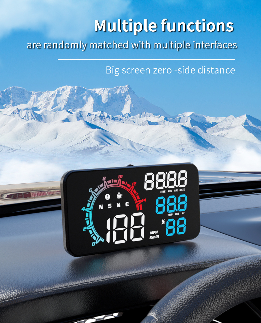 Cross-border universal HUD head-up display for cars, GPS speed, time, date, altitude, compass head-up instrument G11