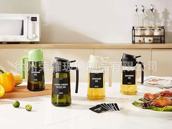 Sınır Ötesi Amazon Özel Ürün Stok Mutfak Sprey Yapışık Çift Kullanımlı Yağ Şişesi Sprey ve Dökme Kullanım Yağ Şişesi Yağ Kabı