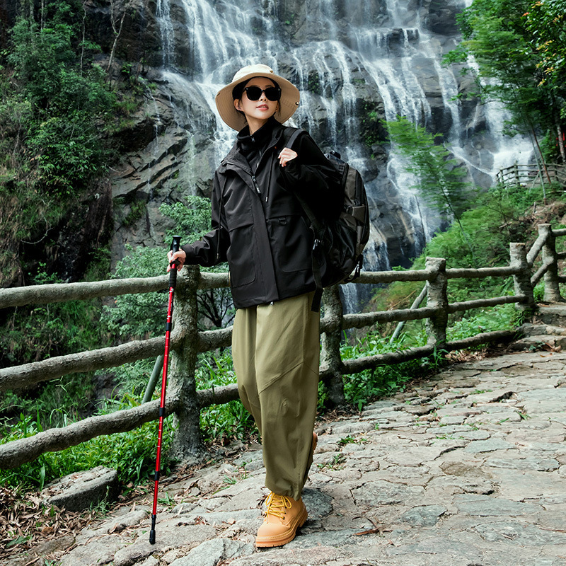 旅行刘亦菲同款户外三合一冲锋衣女防风防水旅游登山服高级感外套|undefined