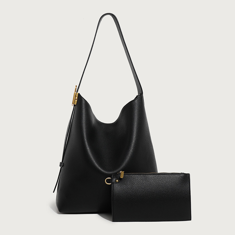 Guangzhou Women's 2024 Hobo Large Capacity Tote Bag Soft Leather Bucket Bag Commuter Shoulder Bag Fashion Versatile Handbag - Thumbnail 7